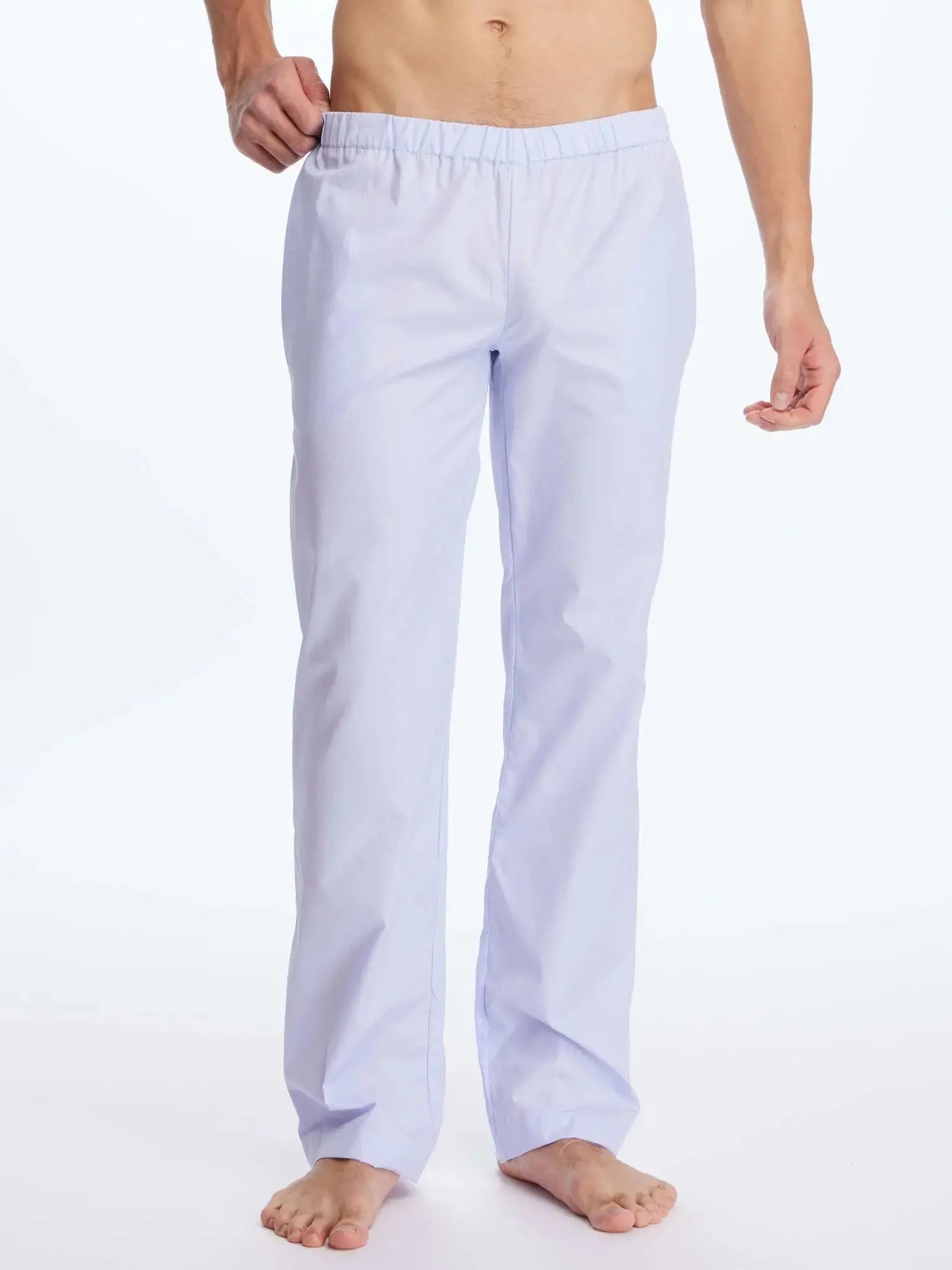 Men's Tropical Paradise Silk Pajama Pants With Stripe - Nigel Curtiss