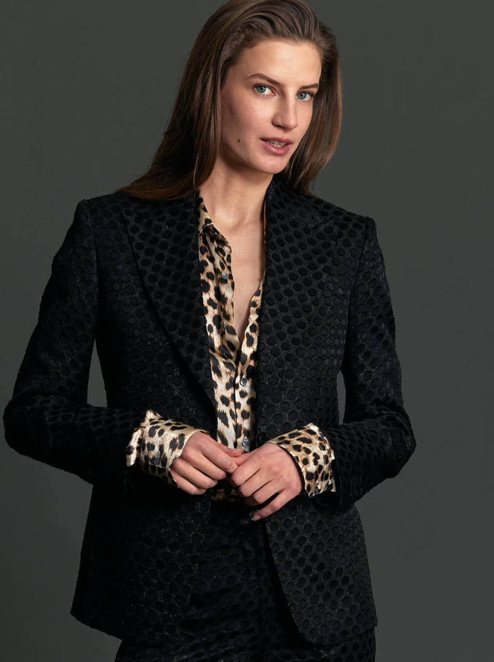 Black and Gold Polka Dot Jacket - Nigel Curtiss