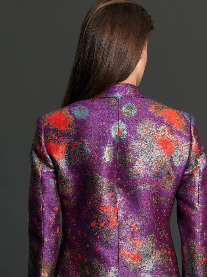 Women's Celestial Brocade Car Coat - Nigel Curtiss