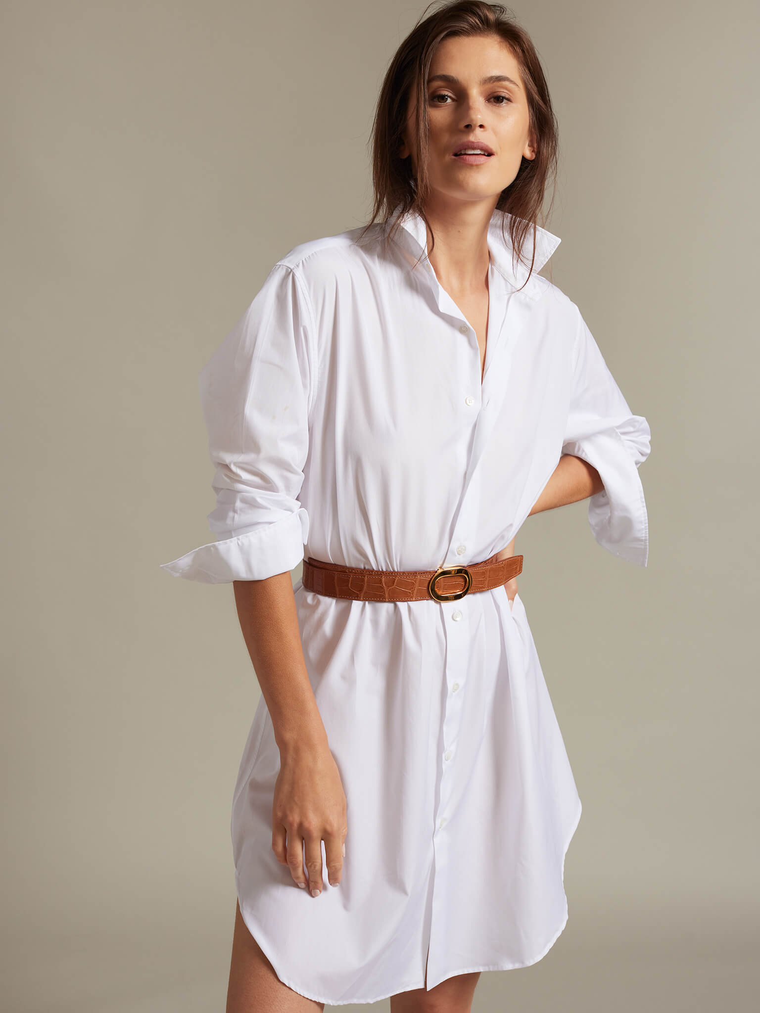 Modern shirt dress on sale