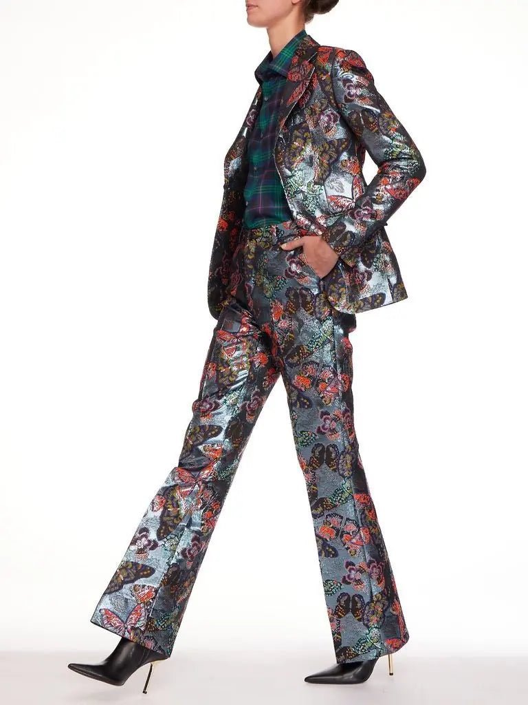 Tom Ford Wave-brocade Suit Trousers - Gold Multi - ShopStyle Dress Pants