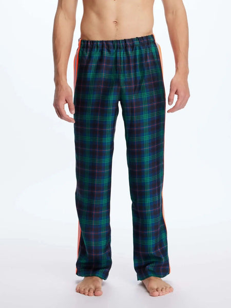 Men's Leopard Silk Pajama Pants With Stripe