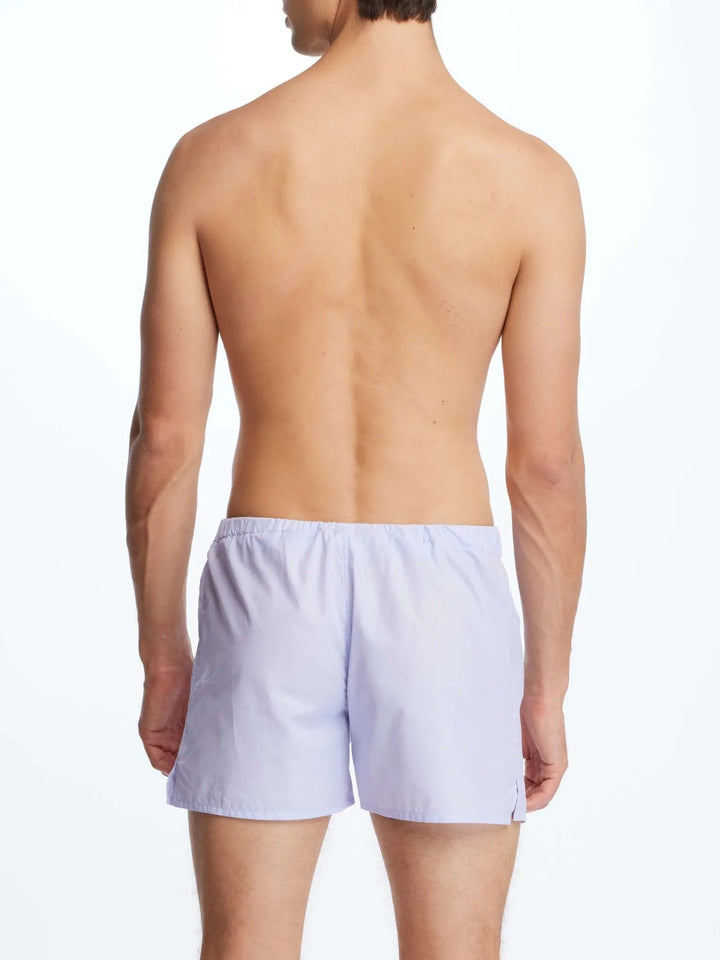 Men's Cotton Boxer In Blue Ticking Stripe - Nigel Curtiss