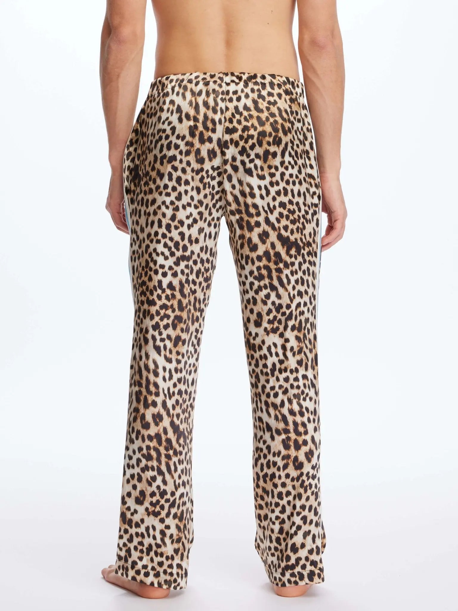 Mens Leopard Print Nightclub Fashion Pencil Pants Cool Skinny Long Motor  Trouser | eBay
