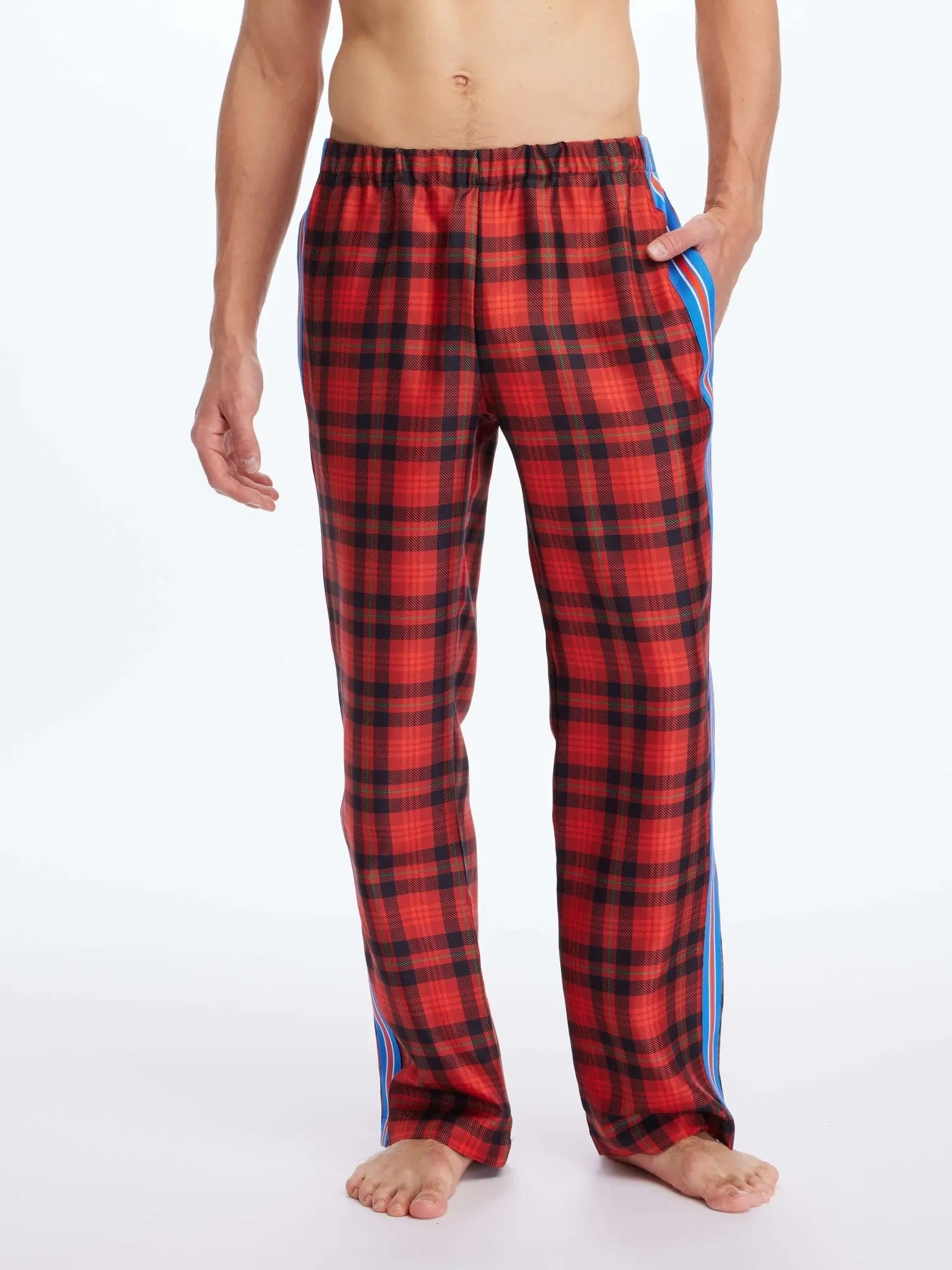 Red and white online striped mens pajama pants