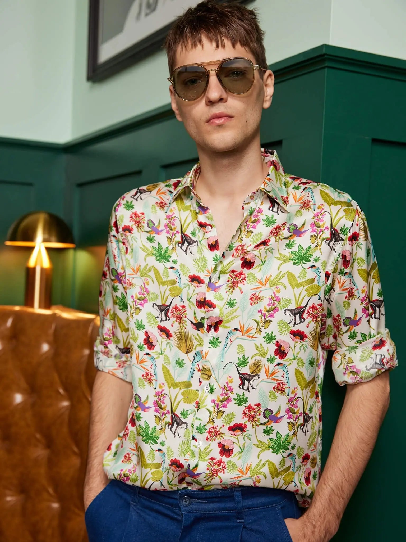 NIGEL CURTISS MEN'S TROPICAL PARADISE SILK SHIRT – Nigel Curtiss