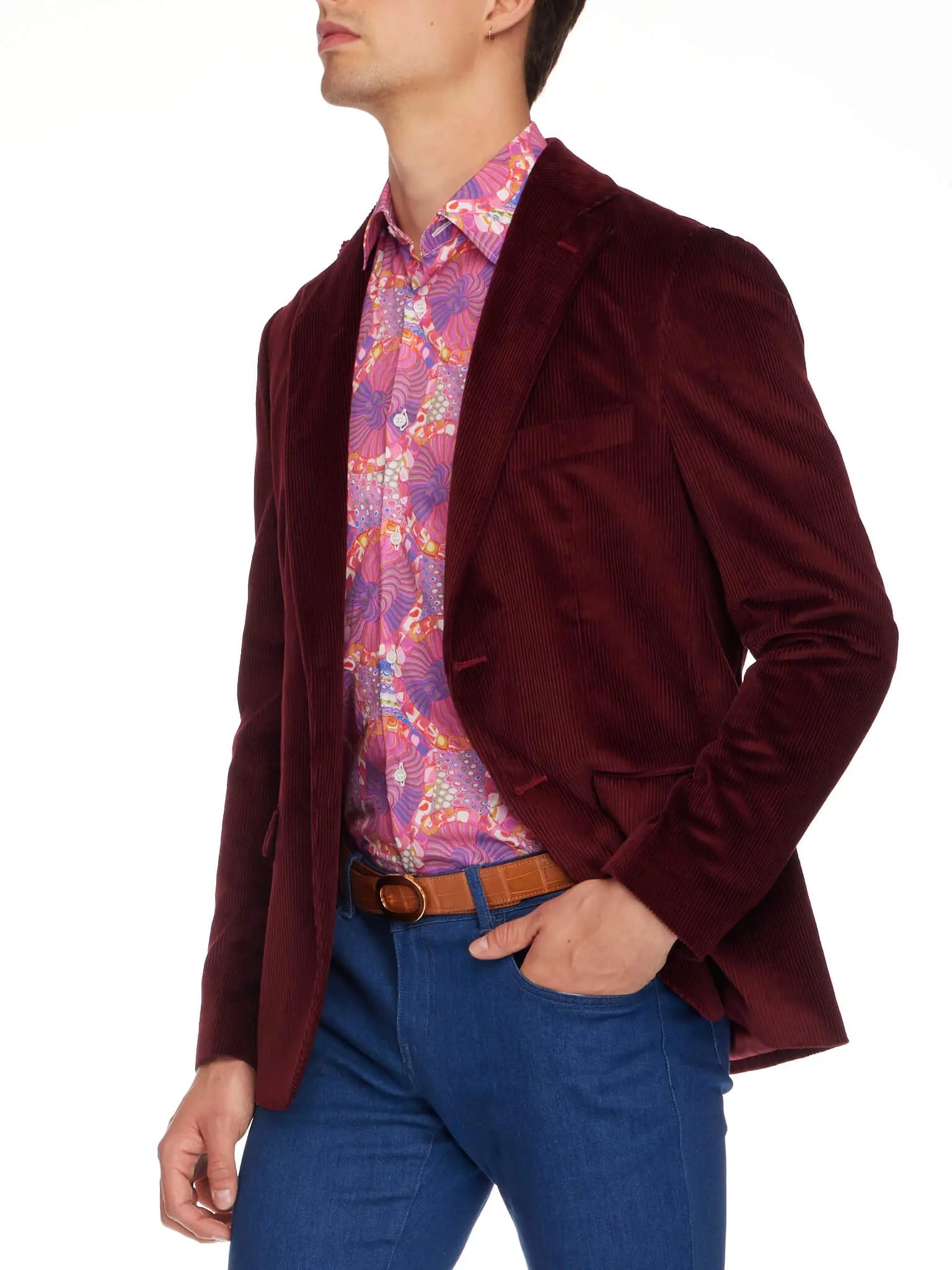 Burgundy corduroy deals jacket men