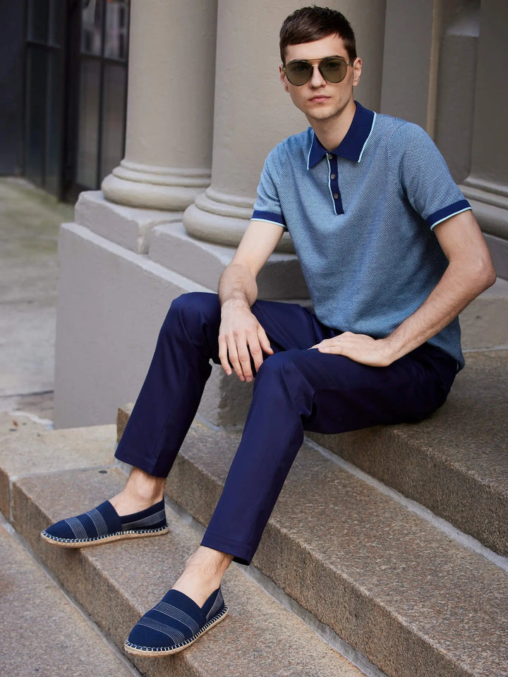 Men's Wool Positano Pant In Imperial Blue - Nigel Curtiss