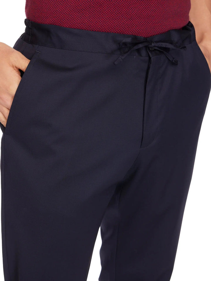 Men's Wool Positano Pant In Imperial Blue - Nigel Curtiss