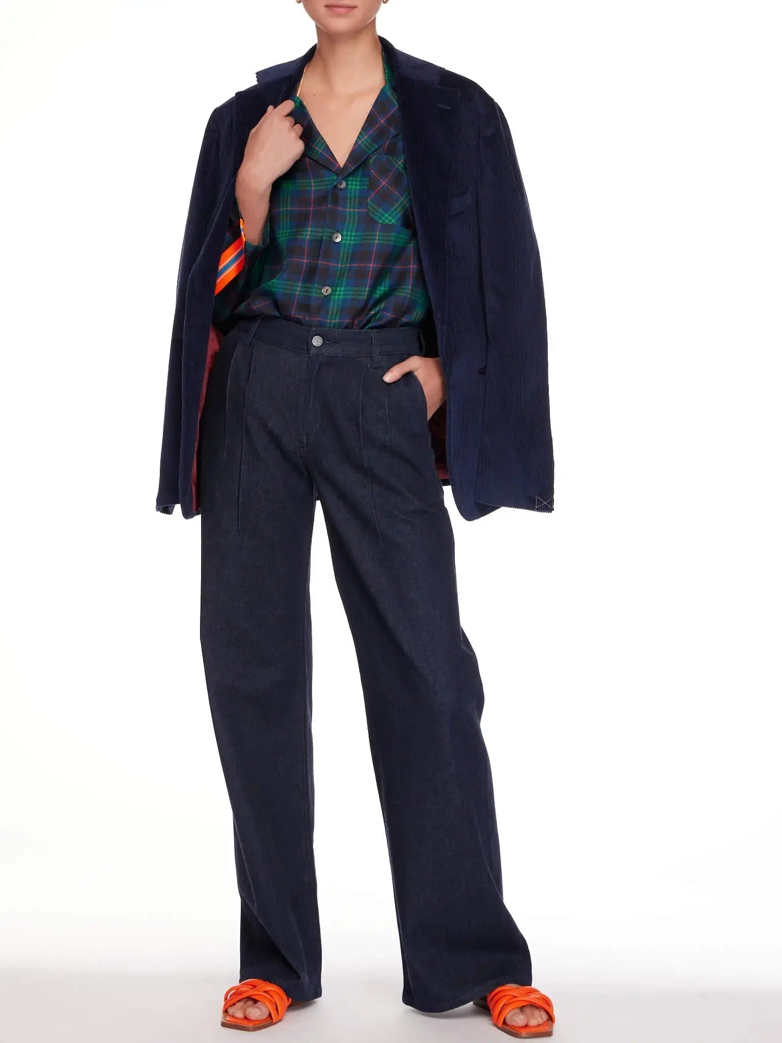 Womens black watch tartan on sale trousers