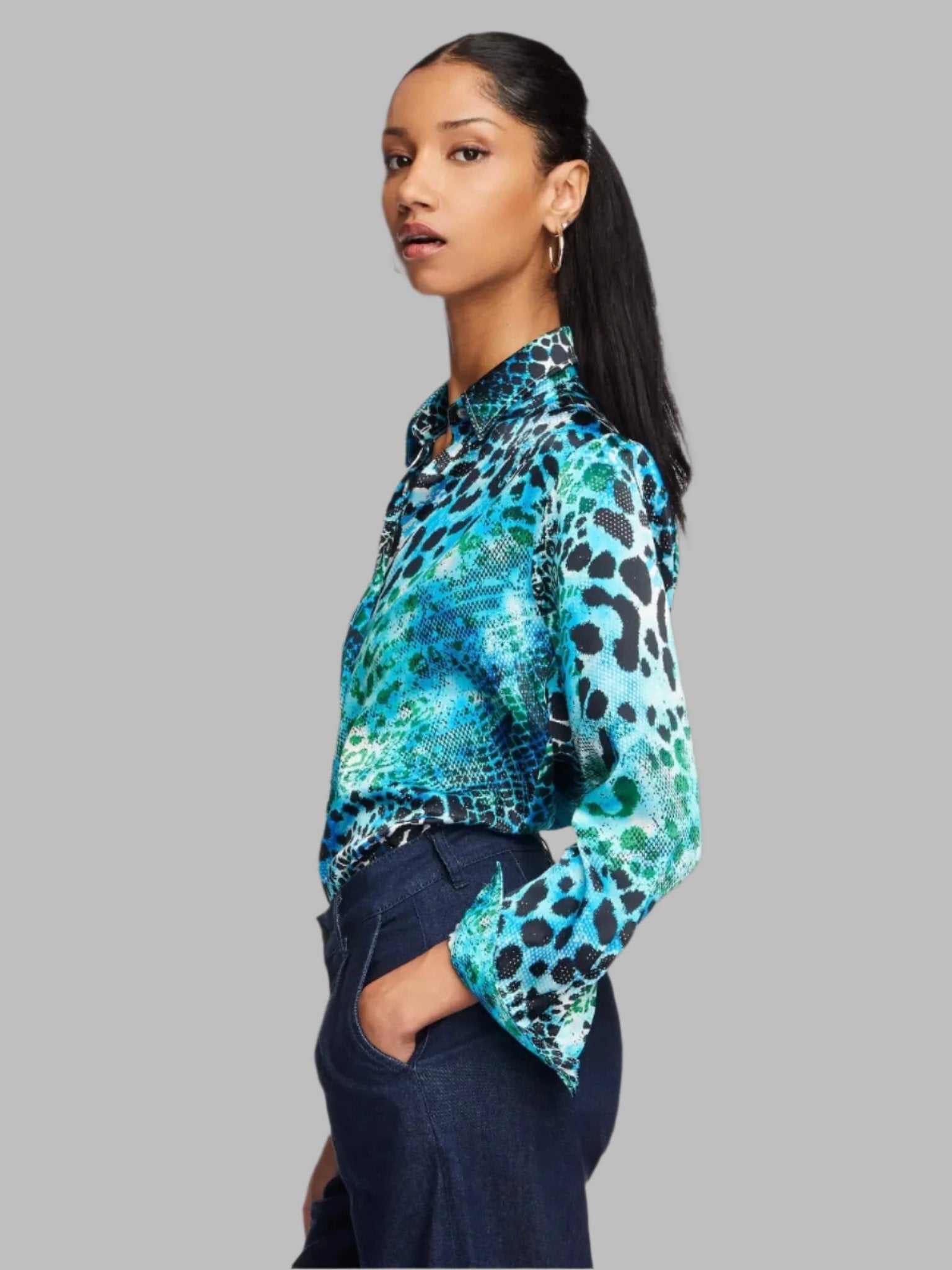 Aqua leopard outlet sweater