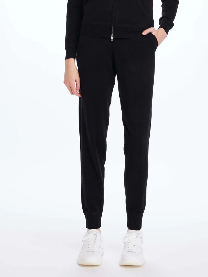 Women's Cashmere Sweatpant In Black - Nigel Curtiss