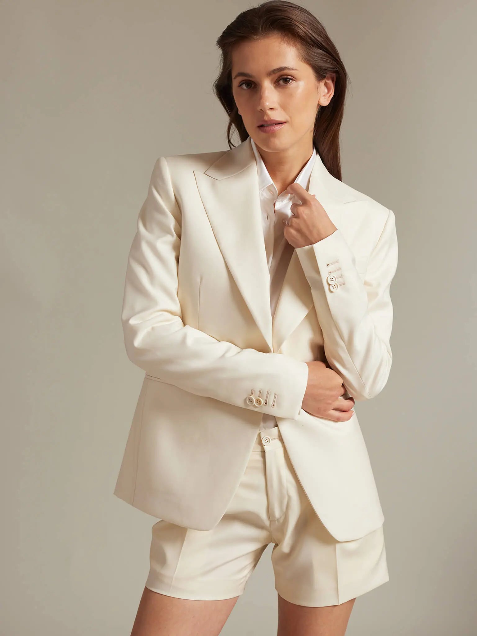 White fitted outlet coat