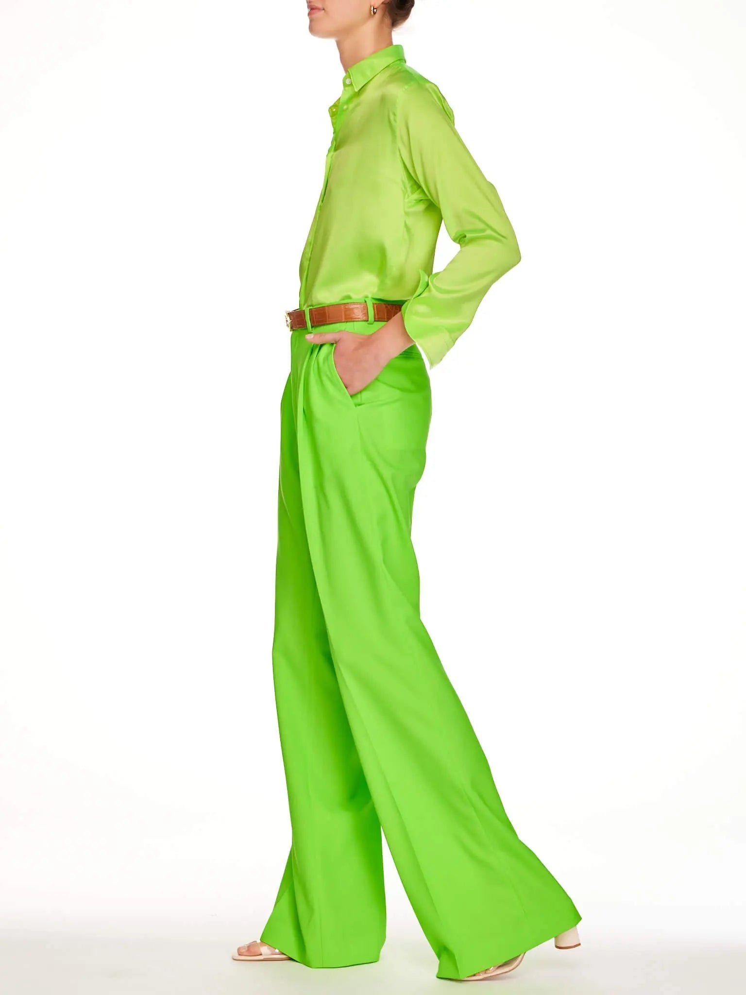 Buy Lime Green Printed Cotton Straight Kurta With Trousers & Dupatta Online  at Rs.1253 | Libas