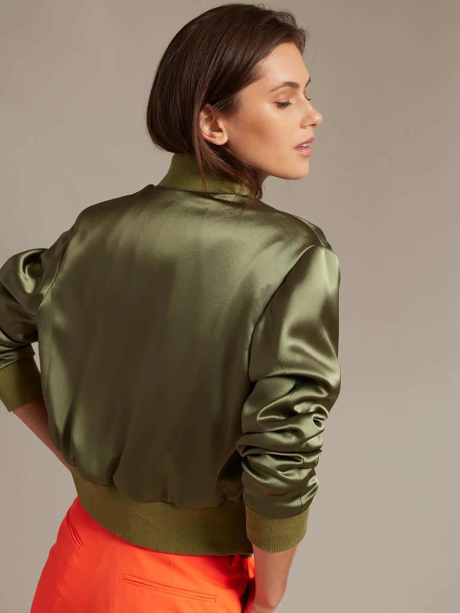 OMG Basic Printed Olive Green Jacket – TRIPR